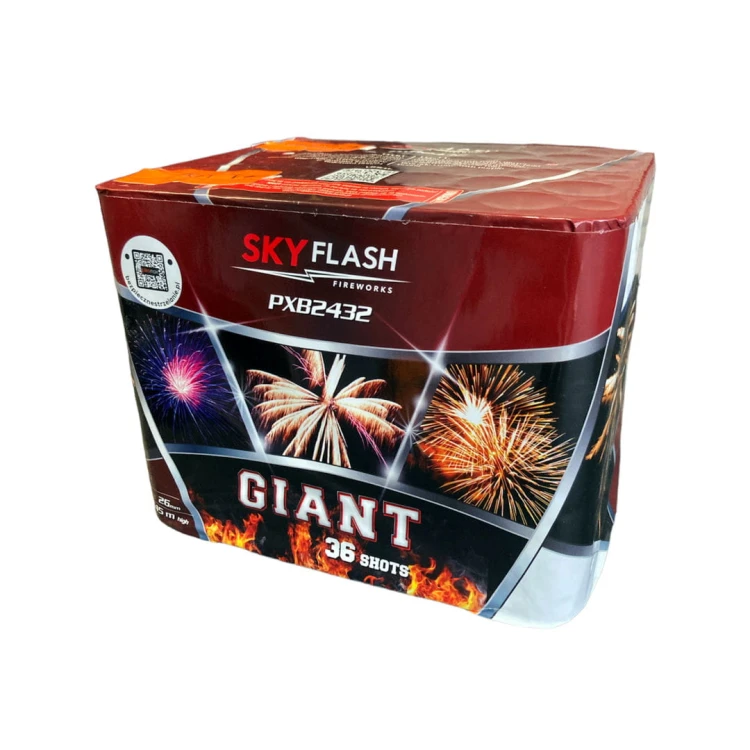 Giant PXB2432 bateria fajerwerków 36 strzalow 26 mm Piromax Faerwerki Krakow.jpg